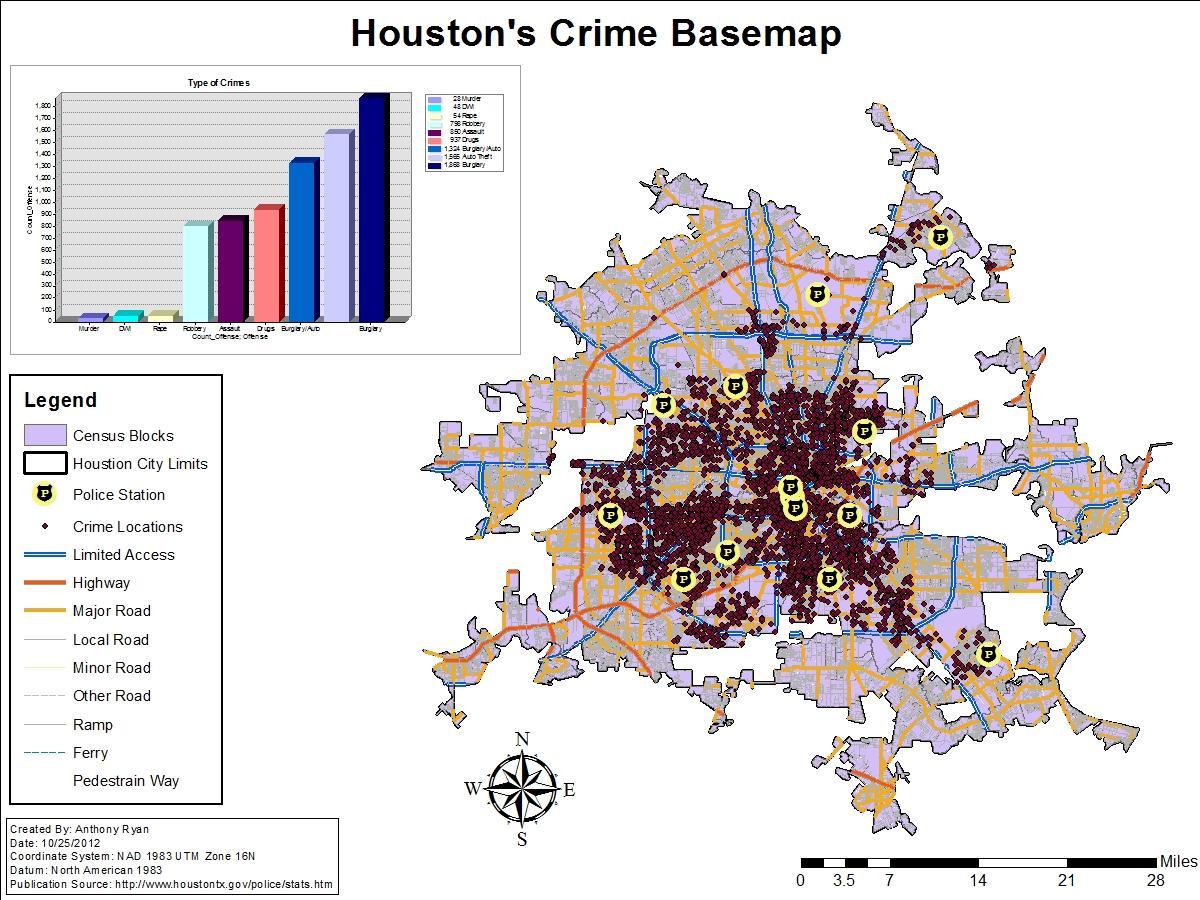 Houston kadar jenayah peta