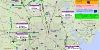 Peta Houston jalan tol