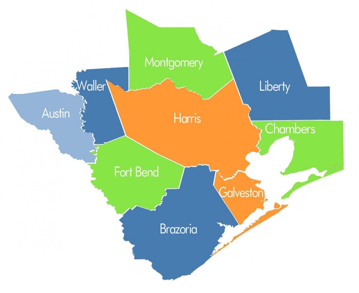 daerah peta Houston