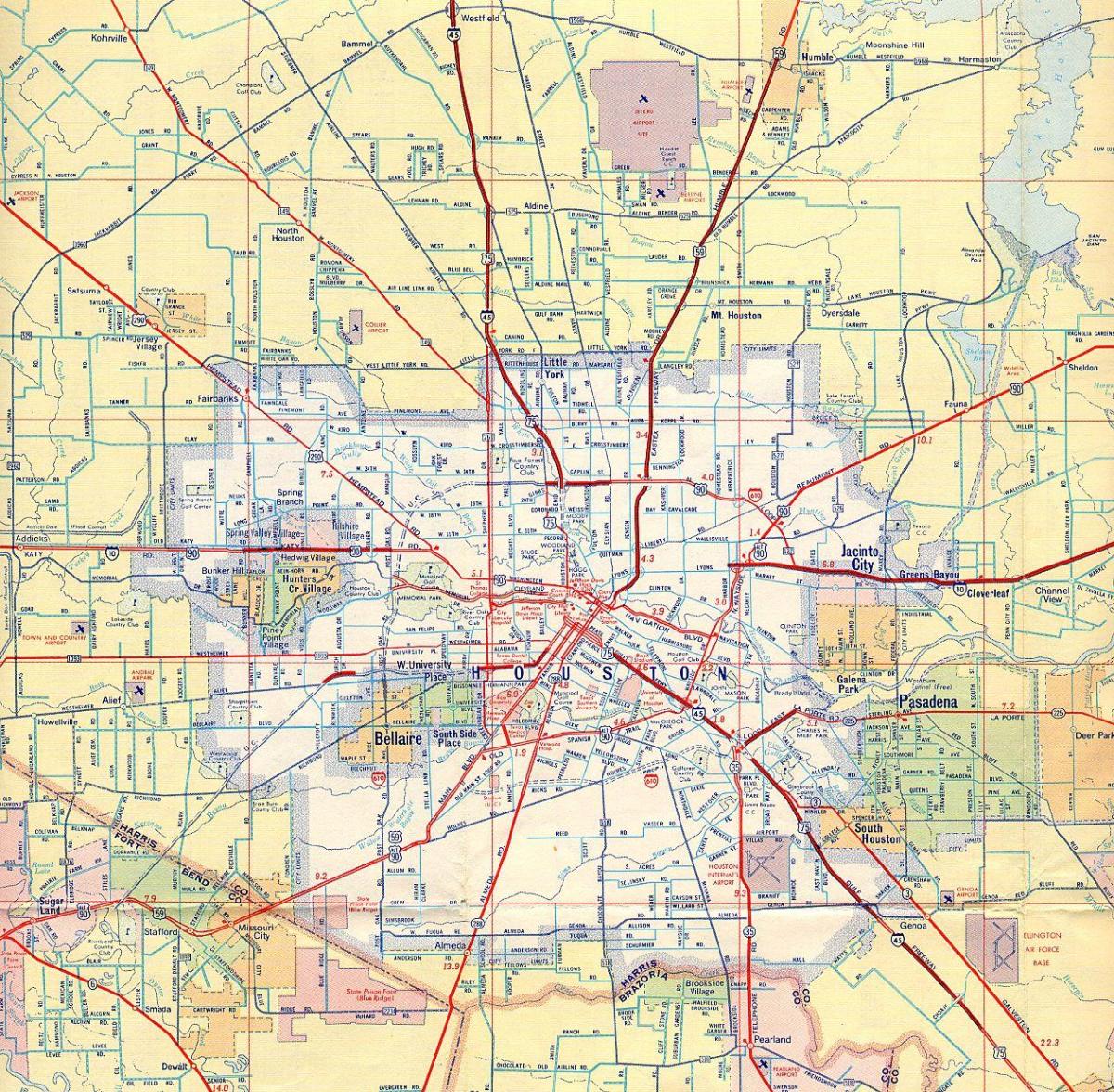 peta Houston lebuhraya