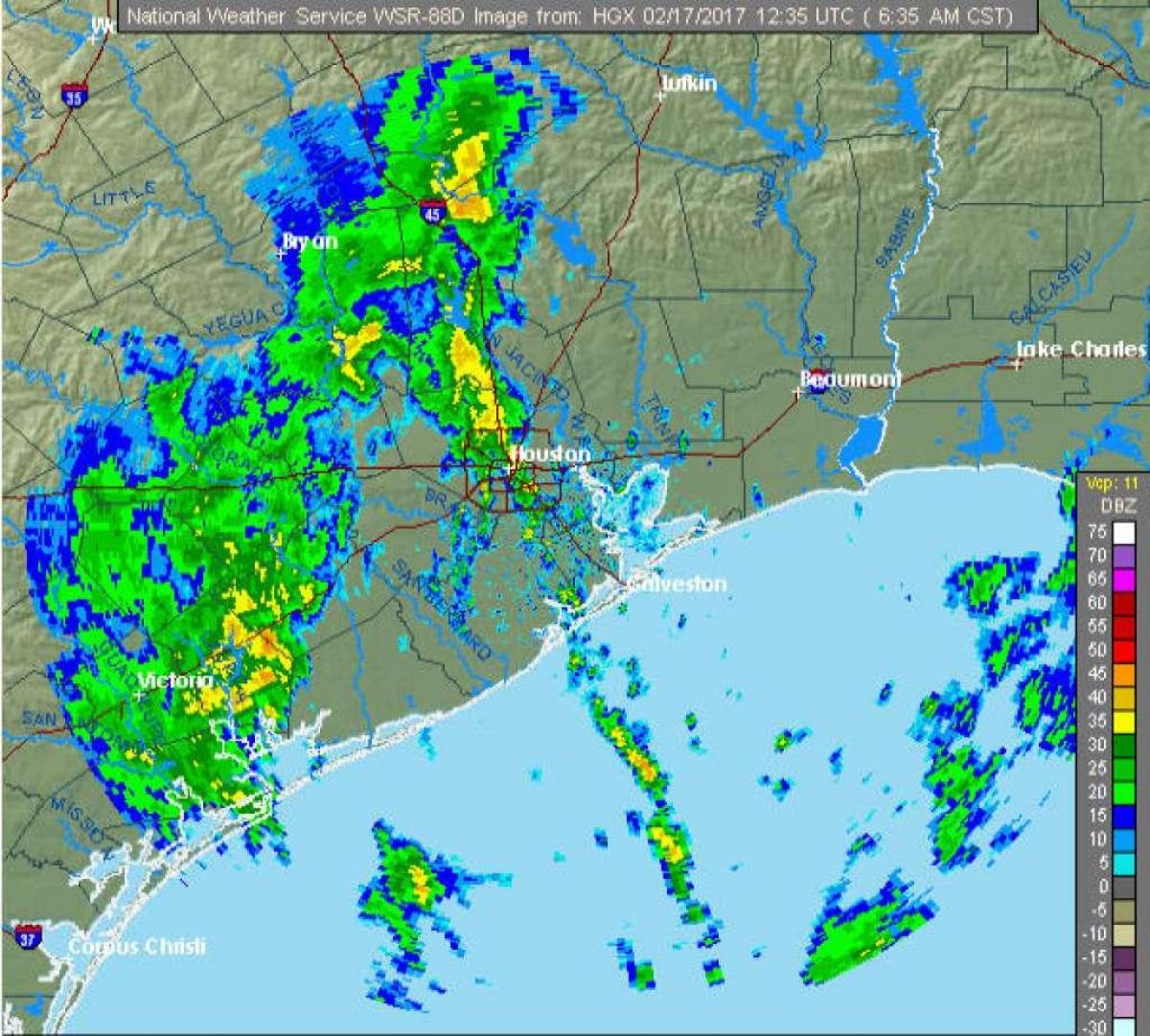 hujan peta Houston